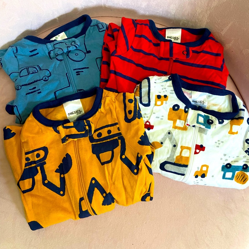 NWOT x4 Footie Pajamas for baby boy